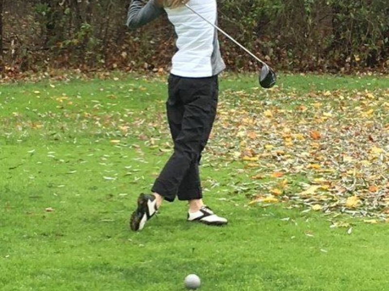 Megin on the golf course.