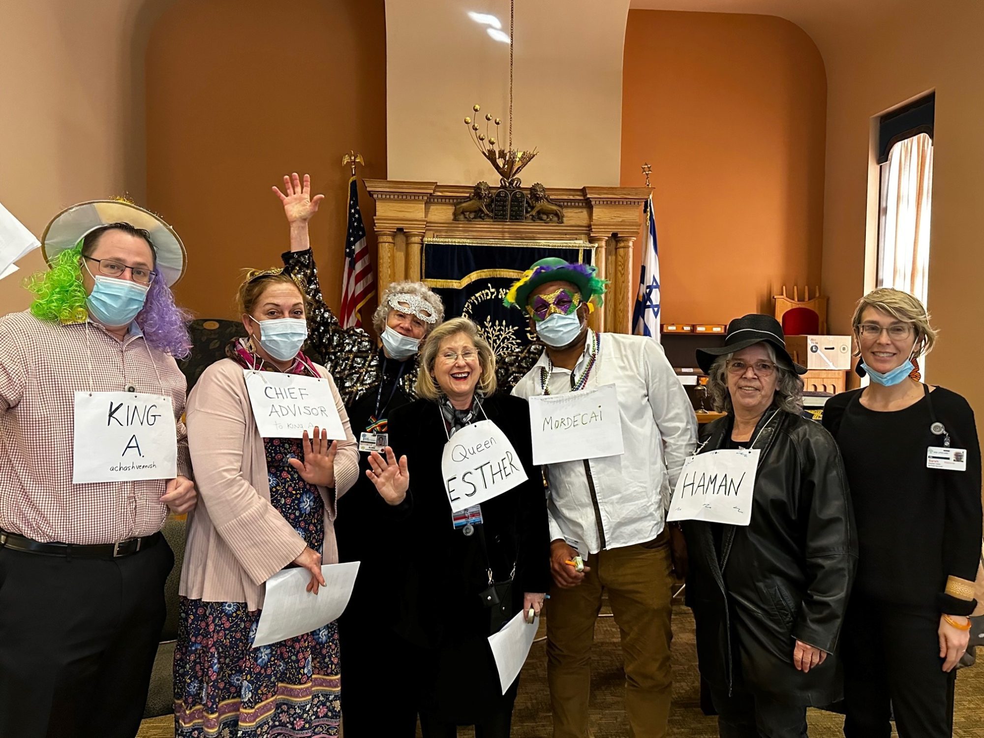 Cast of Characters at JGS Lifecare celebrate Purim