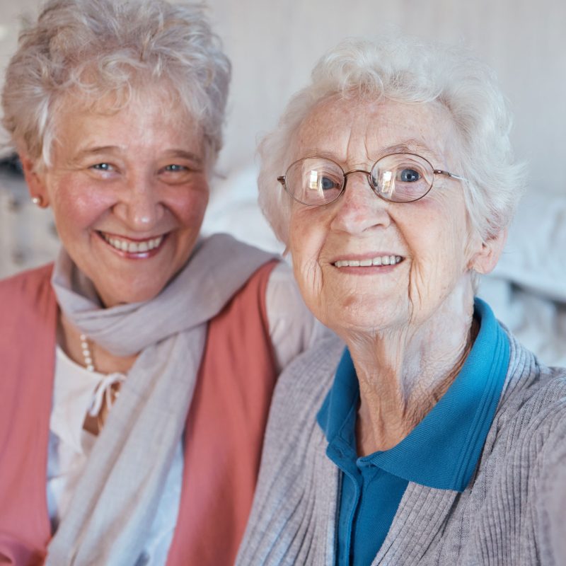 Two happy older women